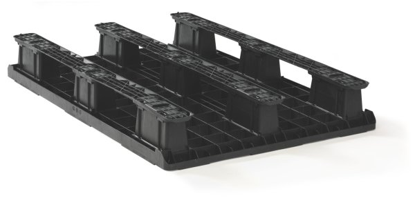 Kunststoffpalette 1200 x 800 Geschlossesnes Deck 3 Kufen - 2 qp1208lb3rr cd t - 2.QP1208LB3RR-CD