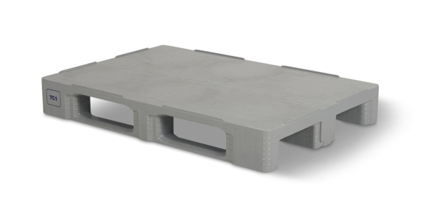 Hygienische pallet 1200 x 1000 gesloten dek 3 onderlatten heavy - Qph1208hp3rr cdgr 4 - QPH1210HP3R-CDG* (1007)